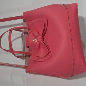 Kate Spade Coral Pink Bow Accent Bag